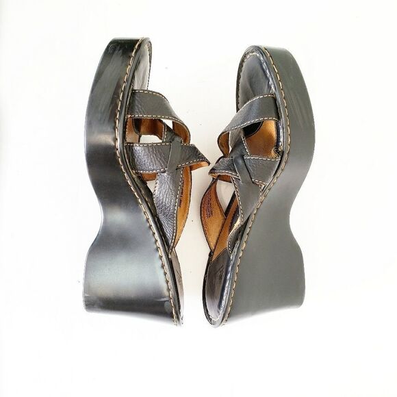 Born black slip on sandals wedge heel - Picture 2 of 8
